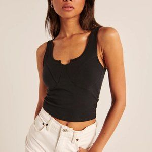 Abercrombie & Fitch Cotton Seamless Corset Fabric Tank